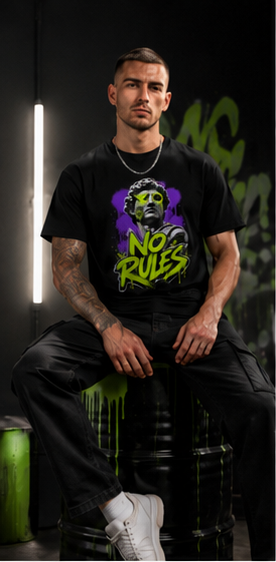 T-shirt  NO RULES  Ton style, tes règles