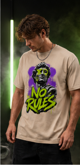 T-shirt  NO RULES  Ton style, tes règles