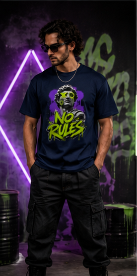 T-shirt  NO RULES  Ton style, tes règles