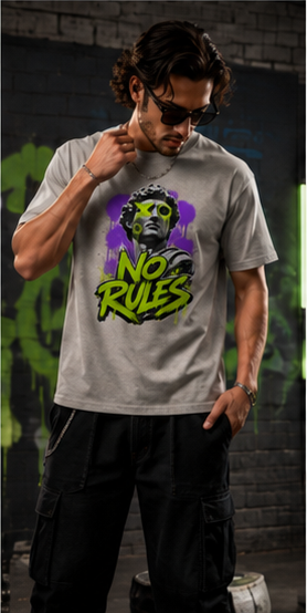 T-shirt  NO RULES  Ton style, tes règles