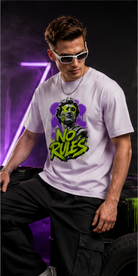 T-shirt  NO RULES  Ton style, tes règles