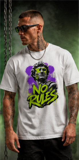 T-shirt  NO RULES  Ton style, tes règles