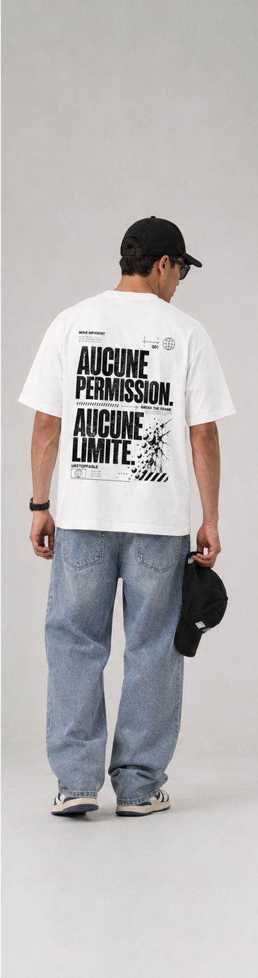T-shirt  AUCUNE PERMISSION. AUCUNE LIMITE.