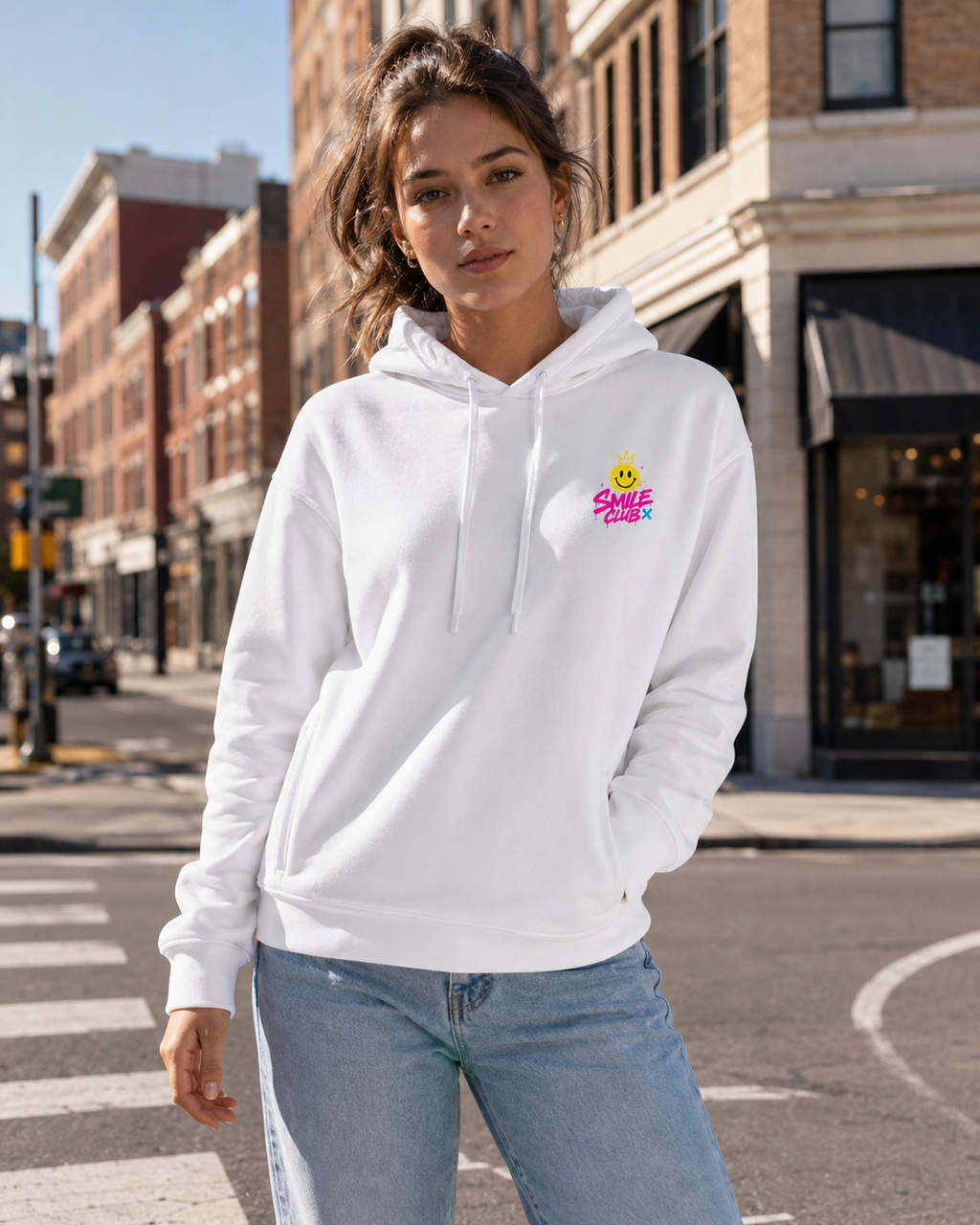 Hoodie “SMILE” – Streetwear positif & coloré