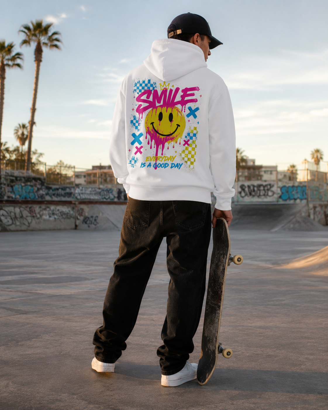 Hoodie “SMILE” – Streetwear positif & coloré