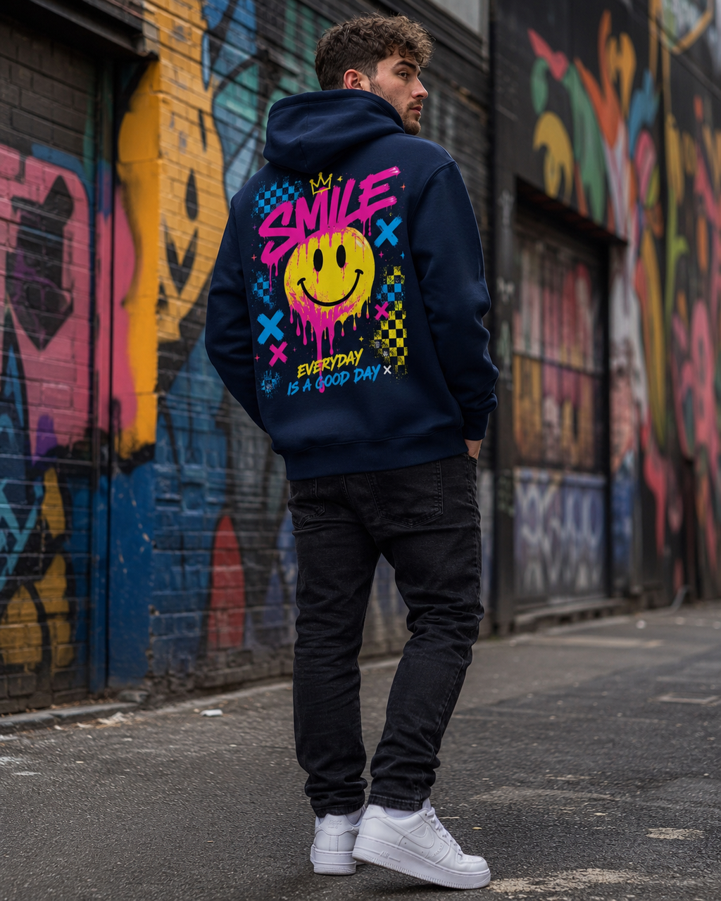 Hoodie “SMILE” – Streetwear positif & coloré