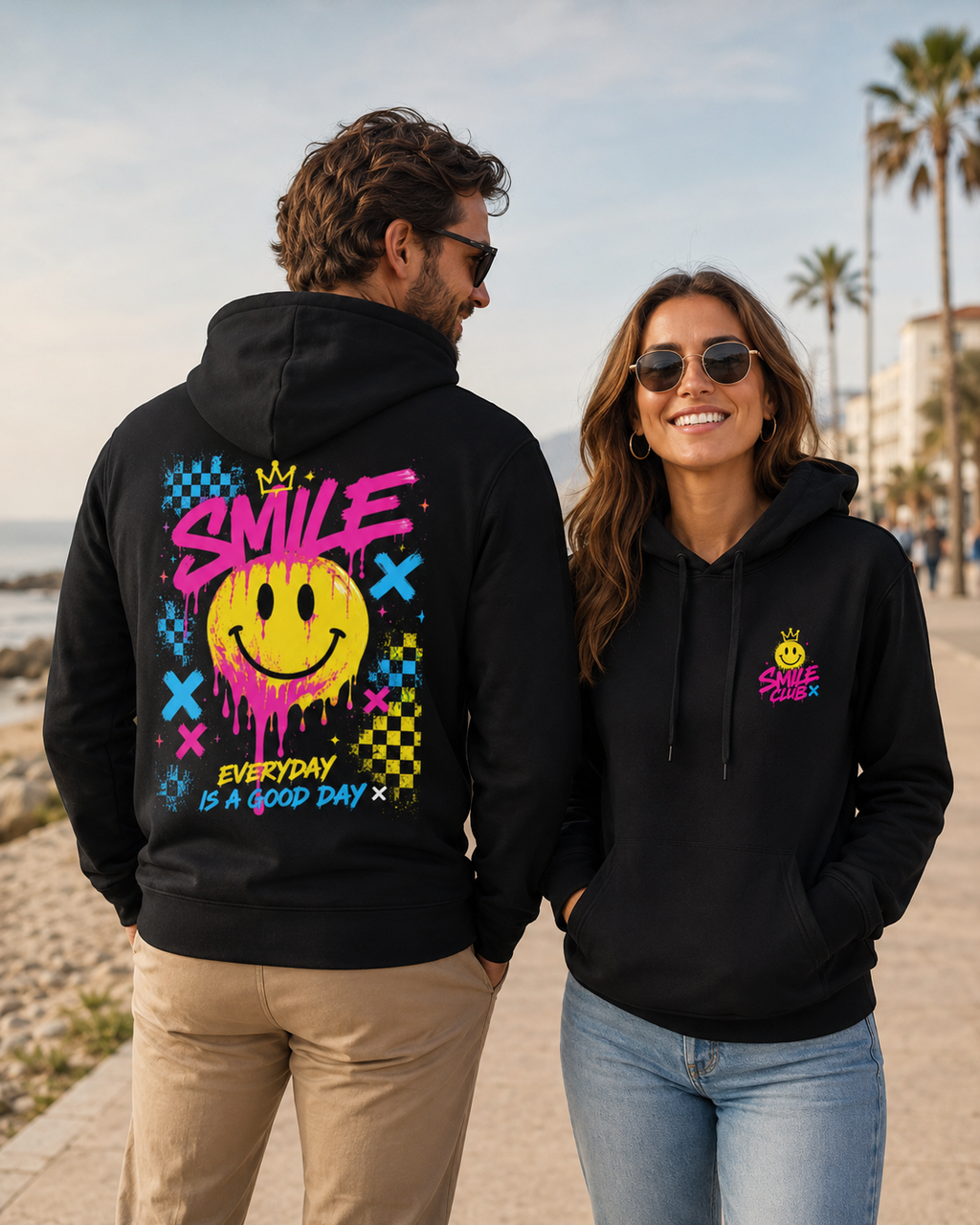 Hoodie “SMILE” – Streetwear positif & coloré