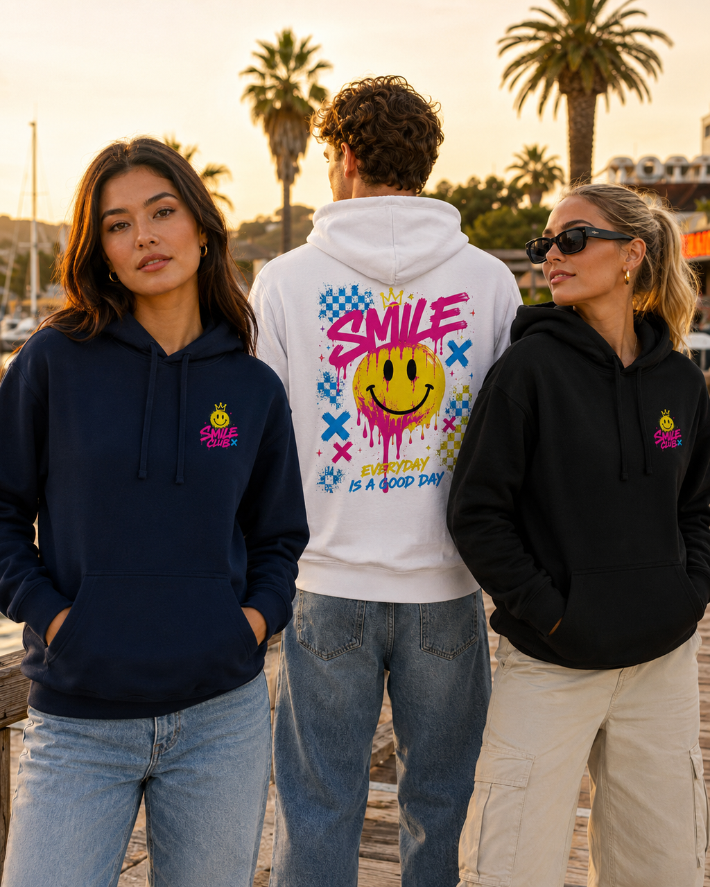 Hoodie “SMILE” – Streetwear positif & coloré