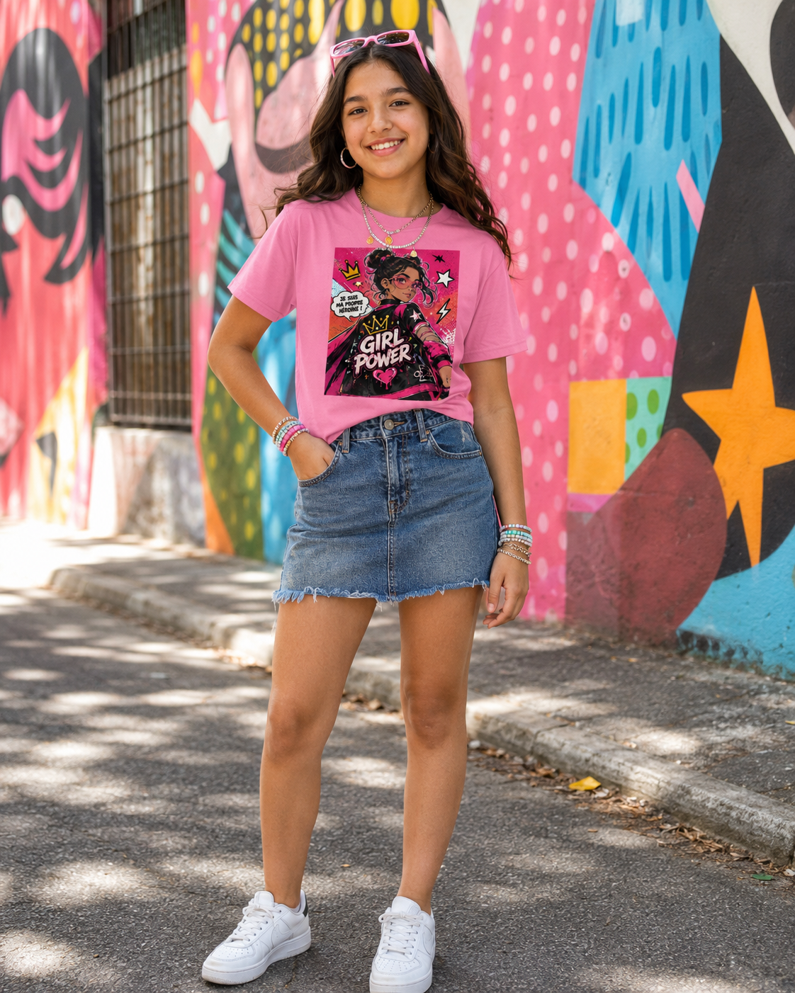 T-shirt ado « Girl Power – Ma propre héroïne »