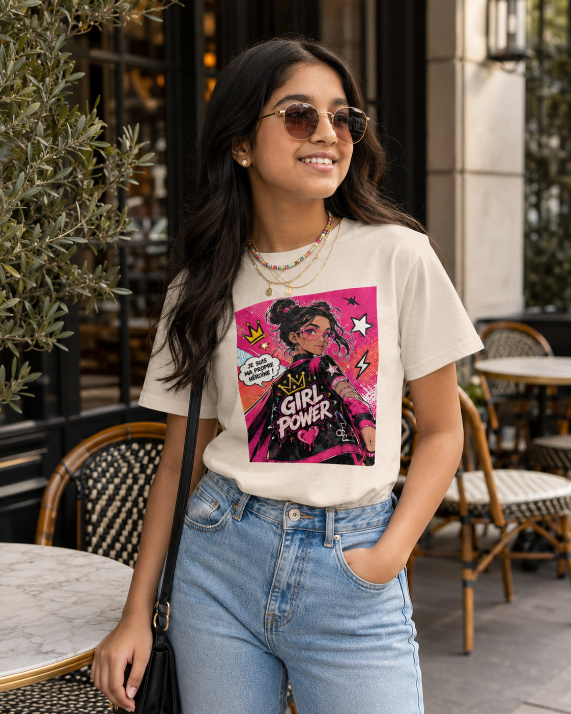 T-shirt ado « Girl Power – Ma propre héroïne »