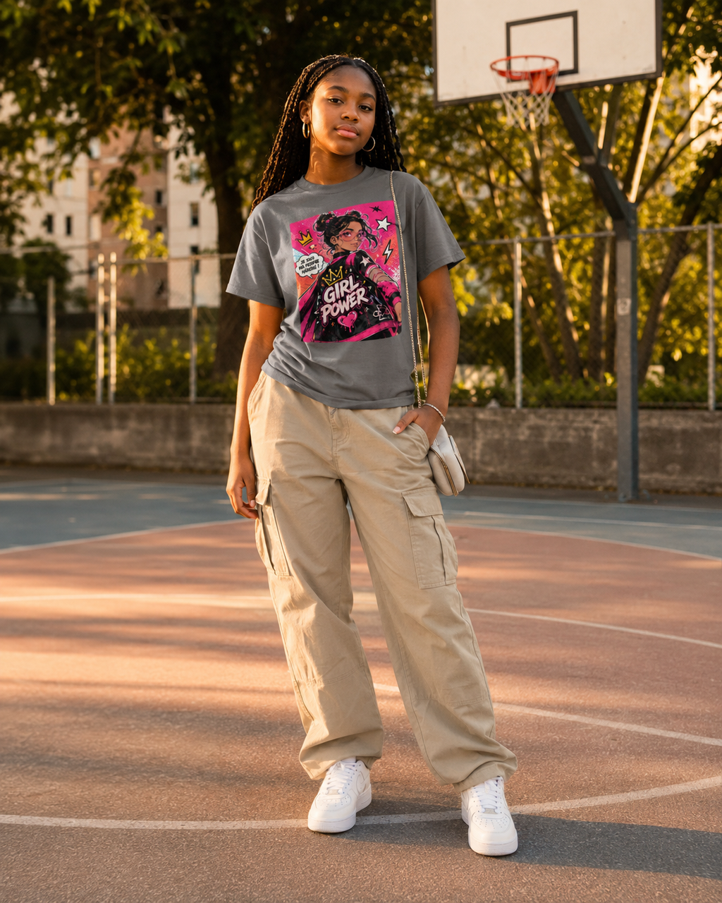 T-shirt ado « Girl Power – Ma propre héroïne »