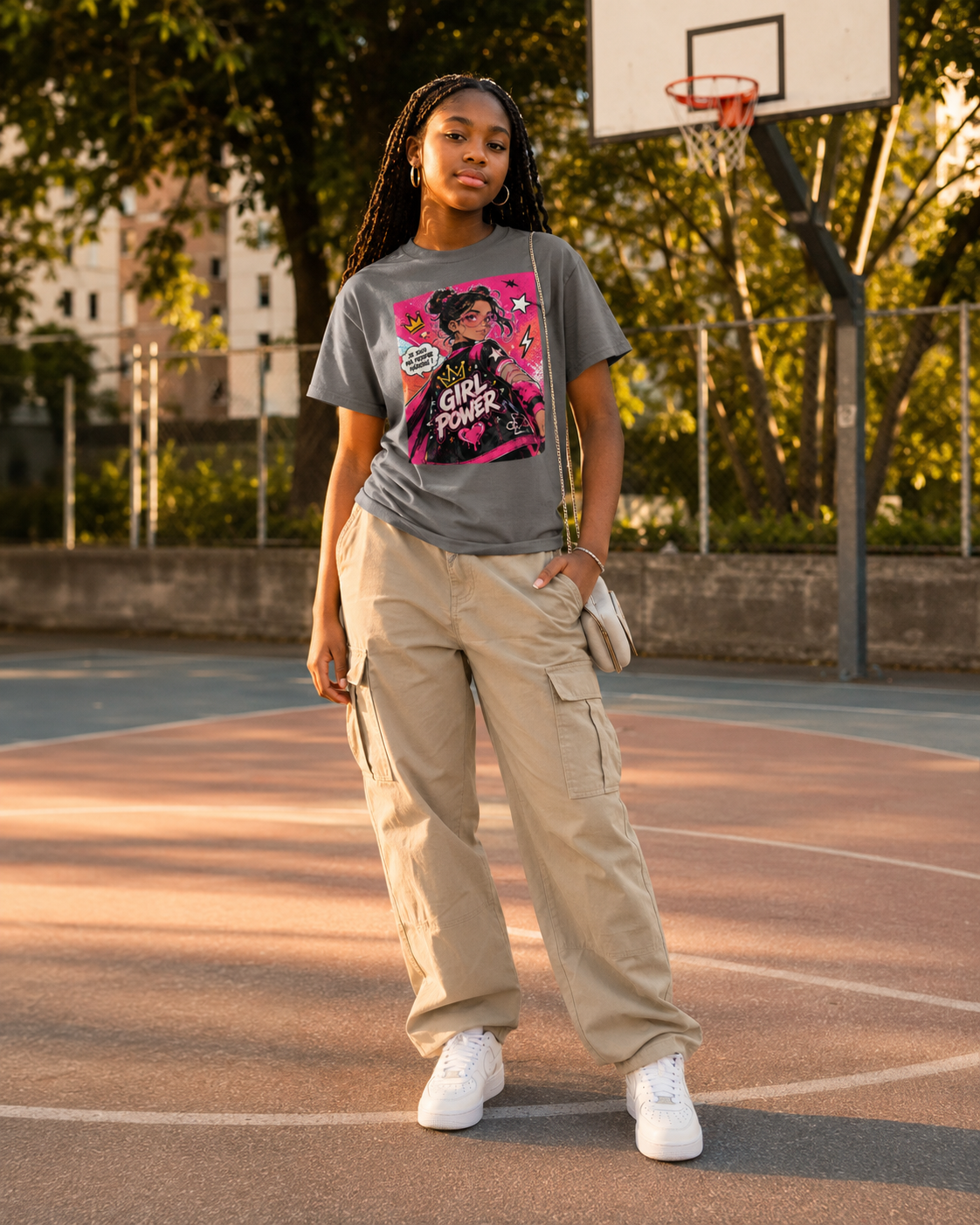 T-shirt ado « Girl Power – Ma propre héroïne »