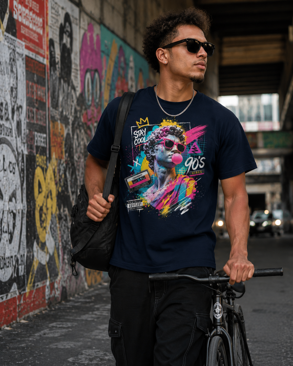T-shirt Oversize « 90’s Vibes » —  Street Art Contemporain