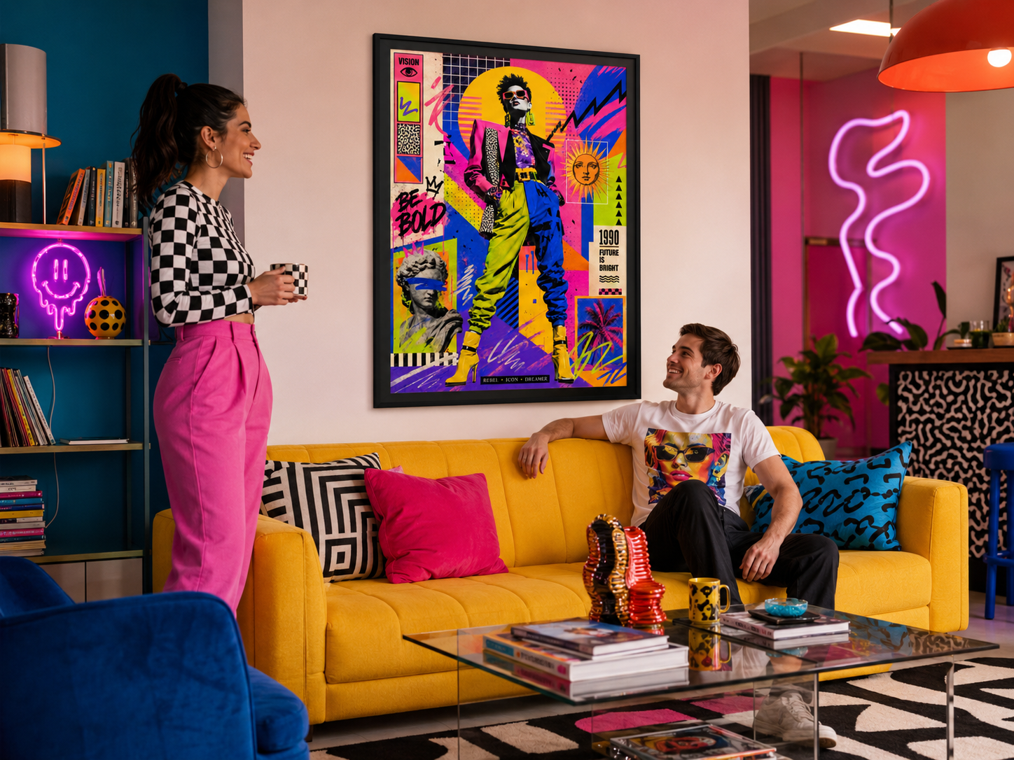 Tableau Pop Art Rétro “Electric Diva”