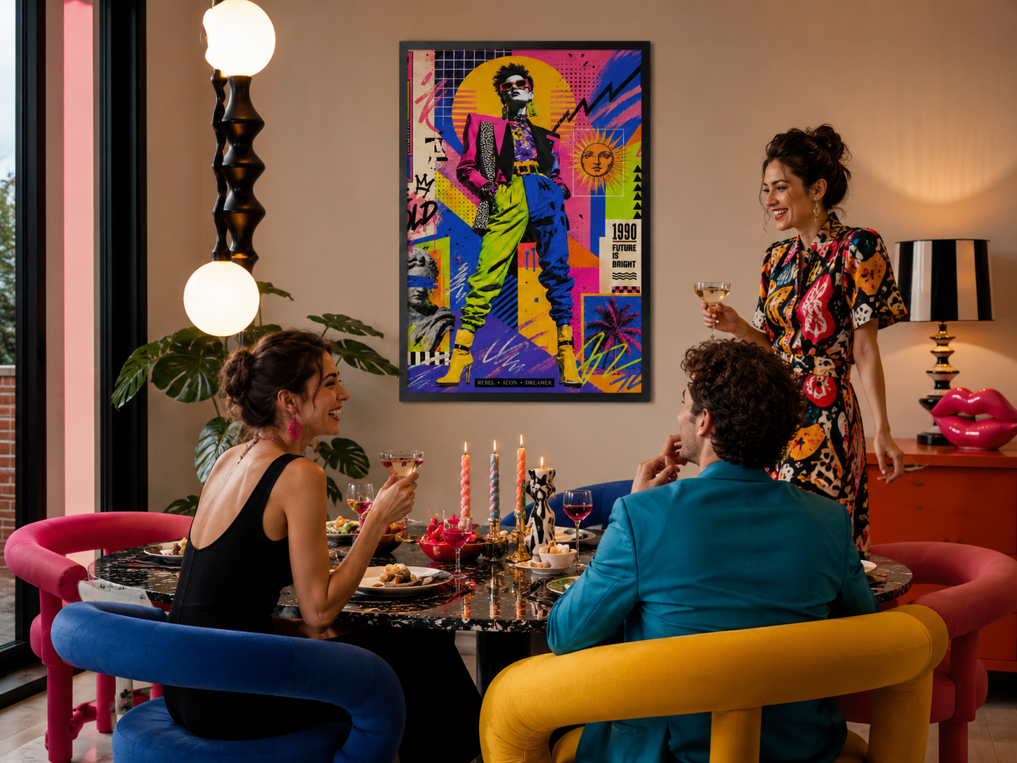 Tableau Pop Art Rétro “Electric Diva”