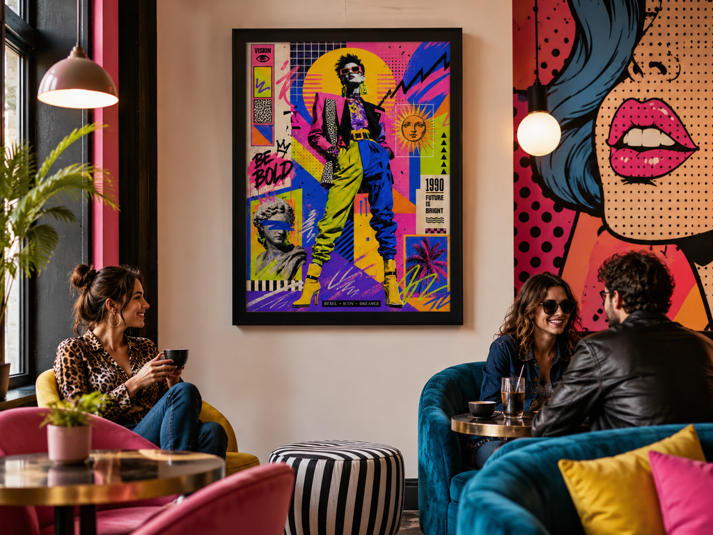 Tableau Pop Art Rétro “Electric Diva”