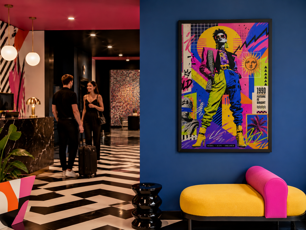 Tableau Pop Art Rétro “Electric Diva”