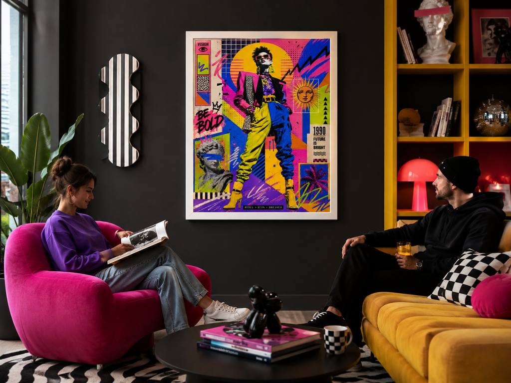 Tableau Pop Art Rétro “Electric Diva”