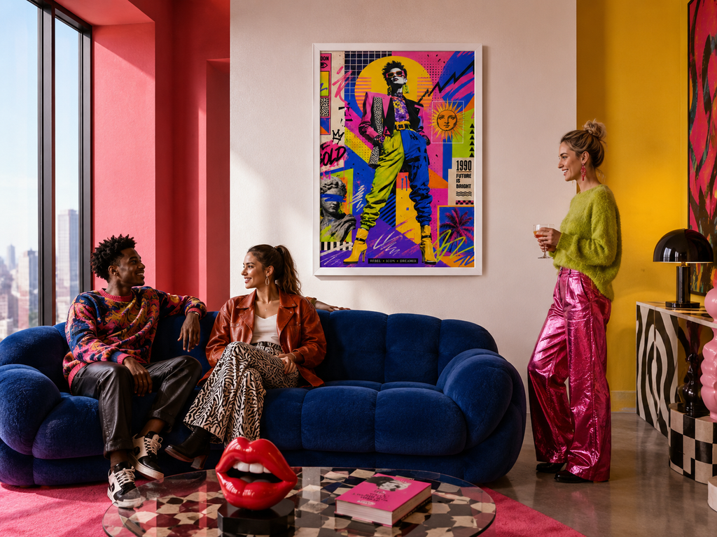 Tableau Pop Art Rétro “Electric Diva”