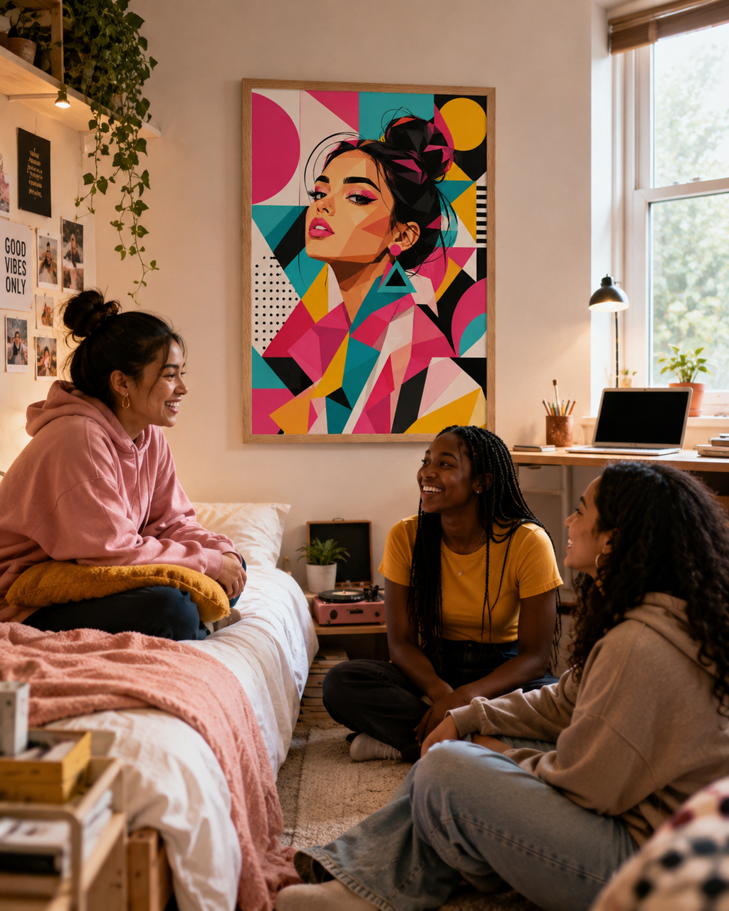 Portrait Audacieux – Pop Art Géométrique
