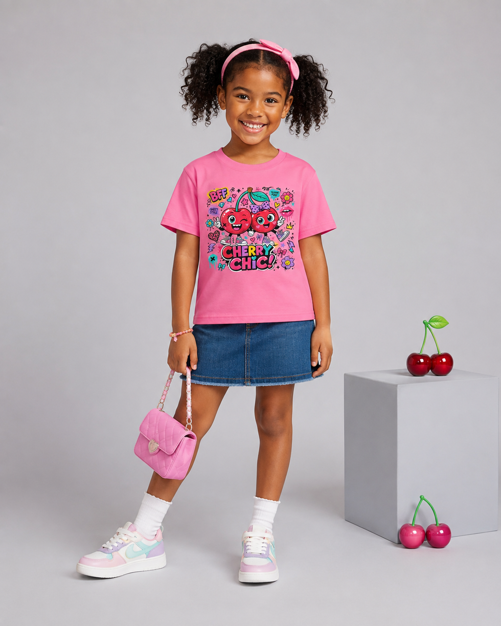 T-shirt Cherry Chic Fille