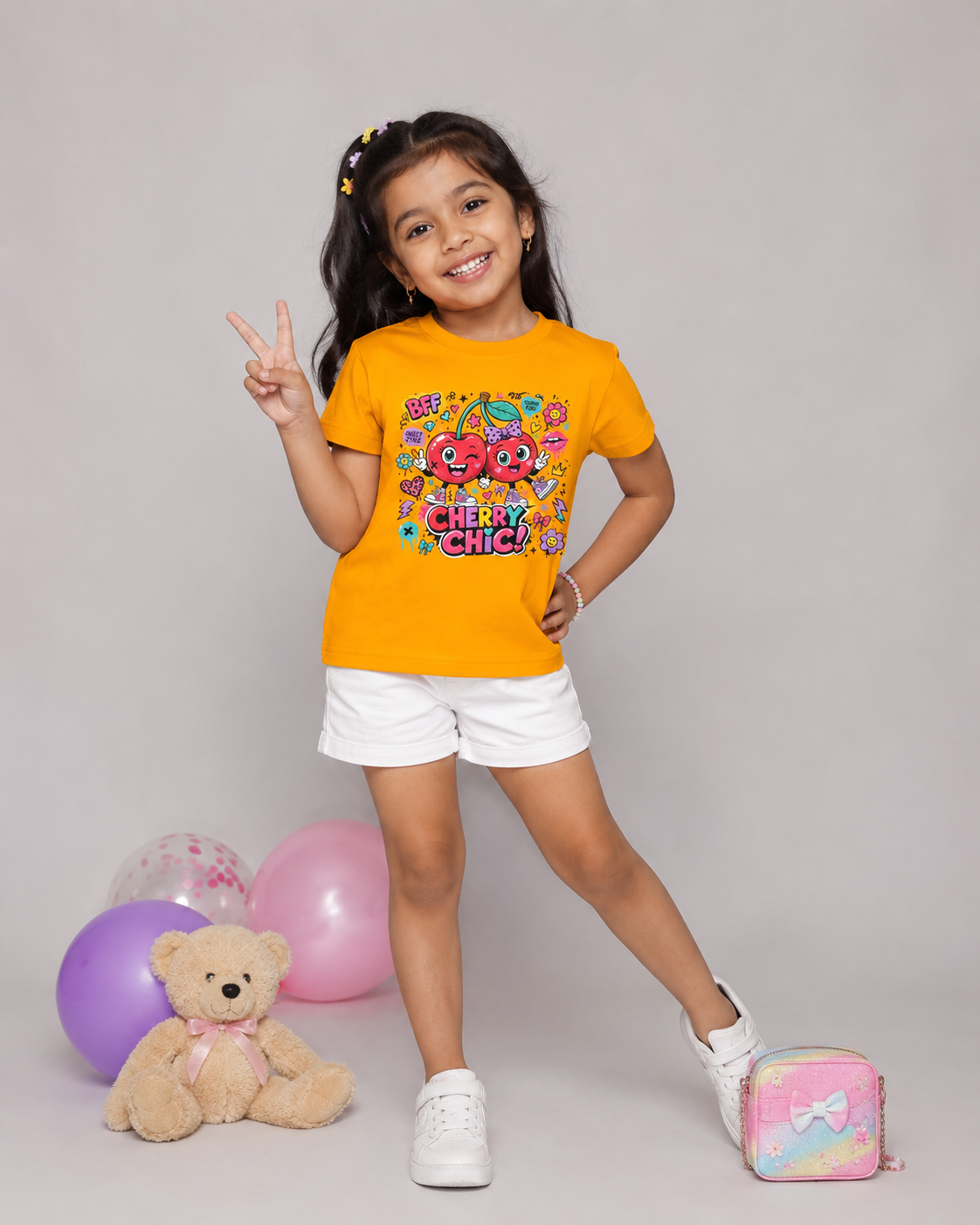 T-shirt Cherry Chic Fille