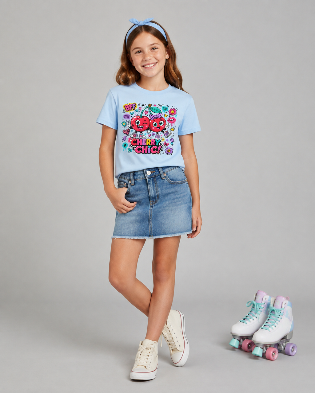 T-shirt Cherry Chic Fille