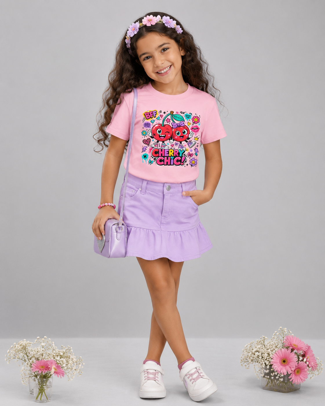 T-shirt Cherry Chic Fille