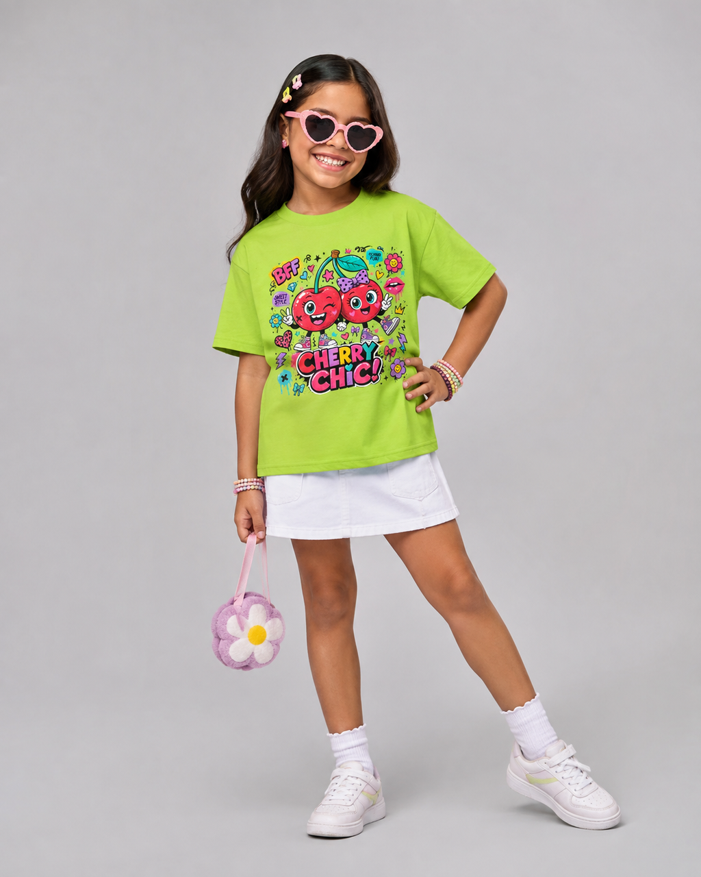 T-shirt Cherry Chic Fille