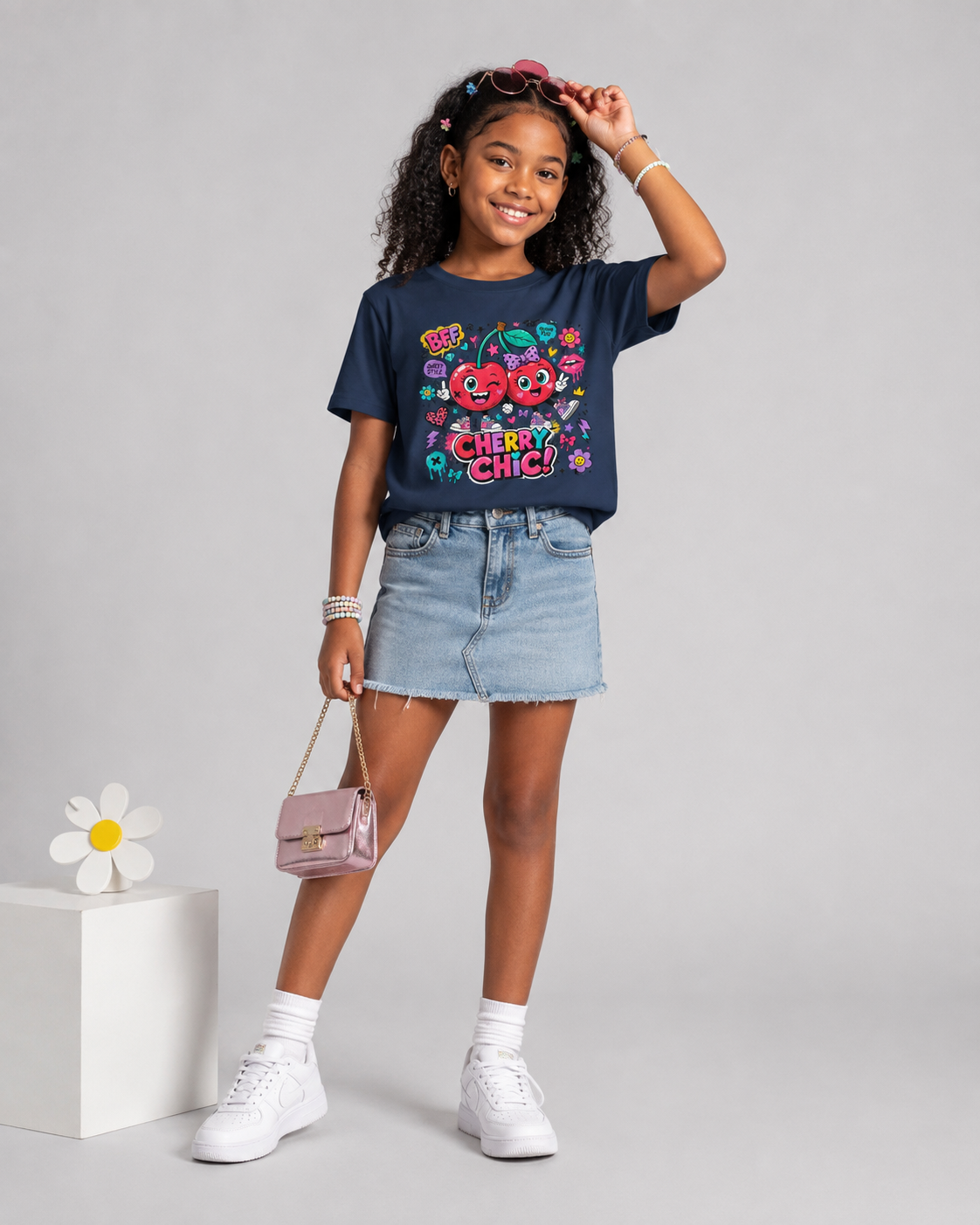 T-shirt Cherry Chic Fille