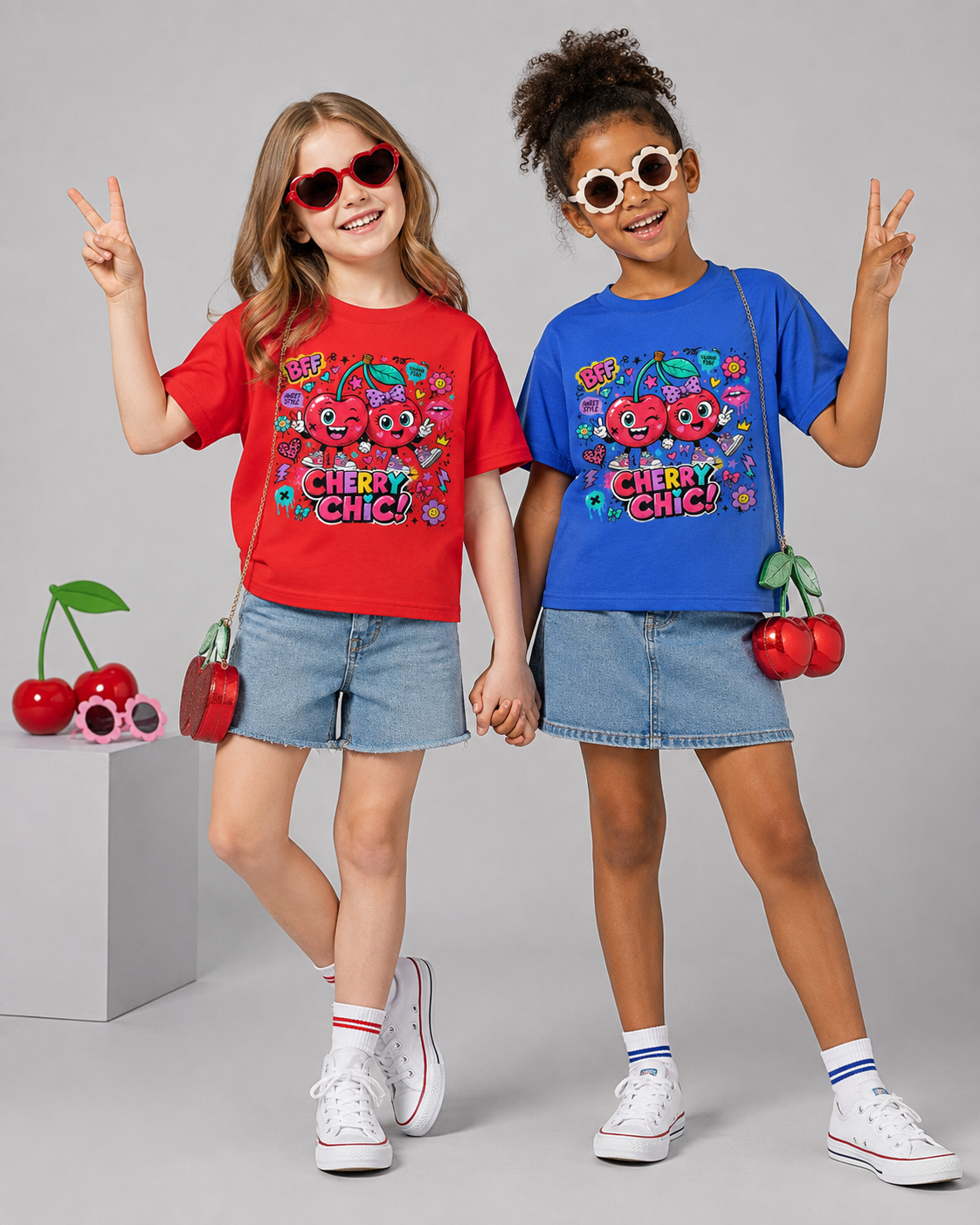 T-shirt Cherry Chic Fille