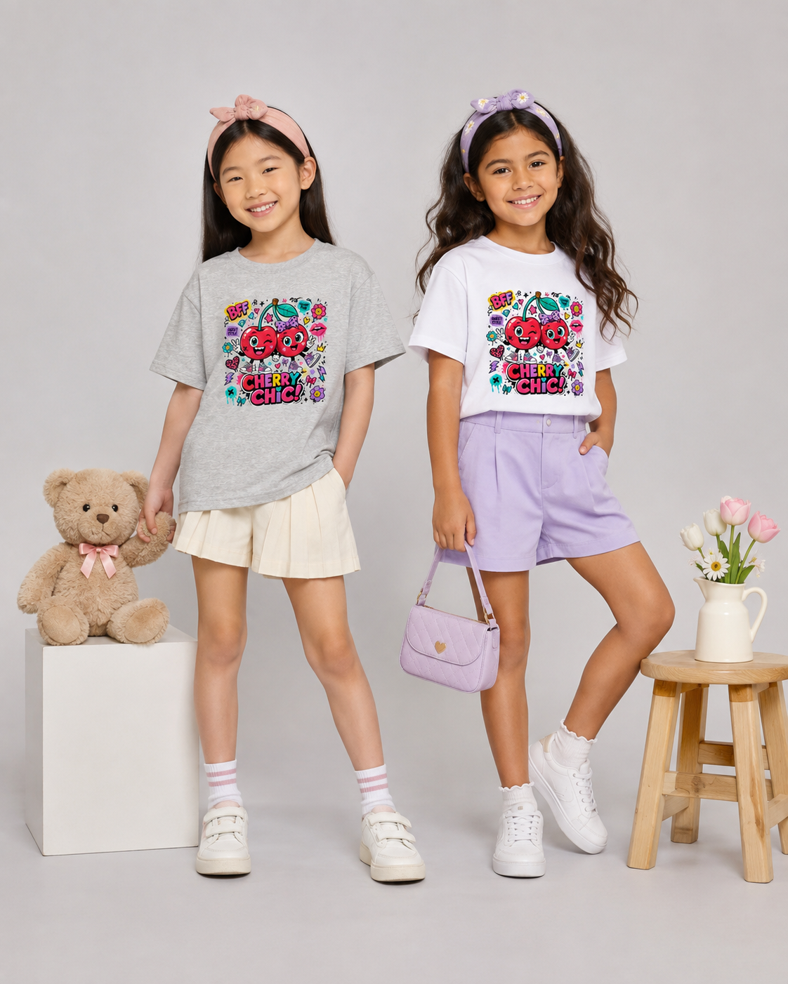 T-shirt Cherry Chic Fille
