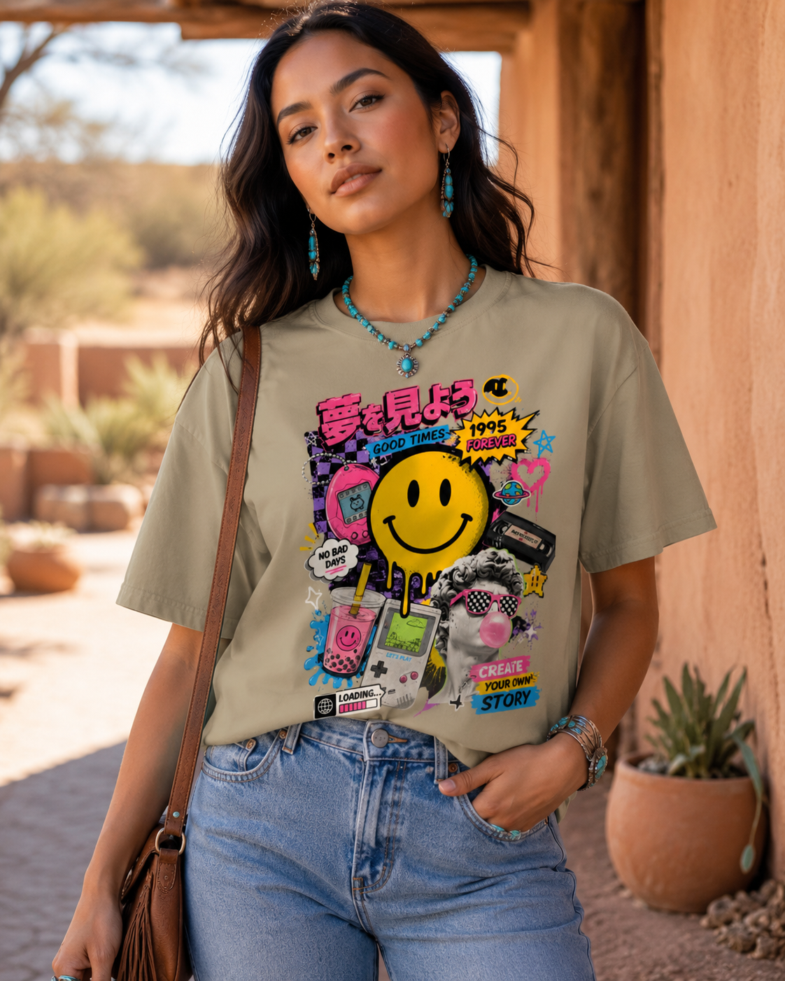 T-shirt Streetwear Rétro Smiley Y2K – Homme - Femme