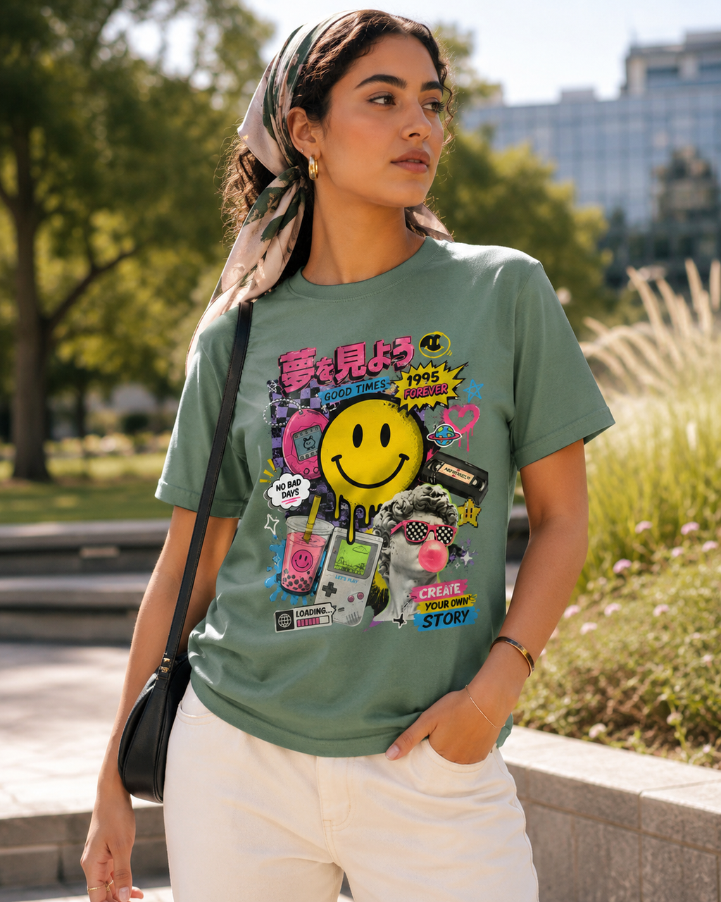 T-shirt Streetwear Rétro Smiley Y2K – Homme - Femme