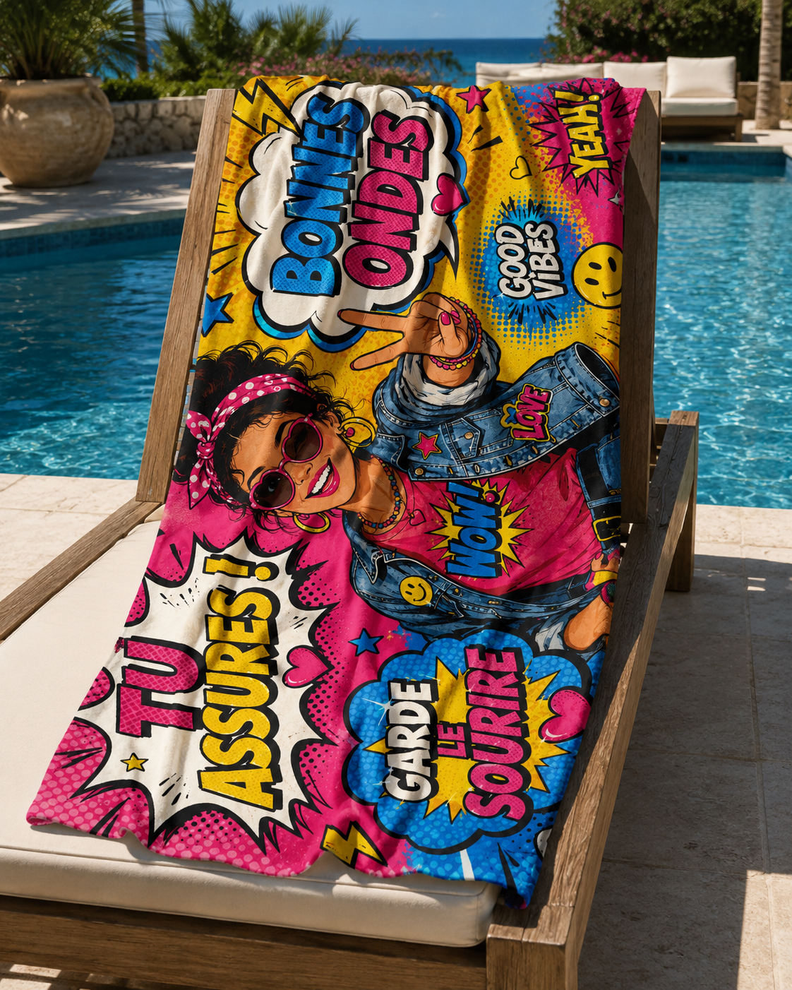 Serviette de plage Pop Art