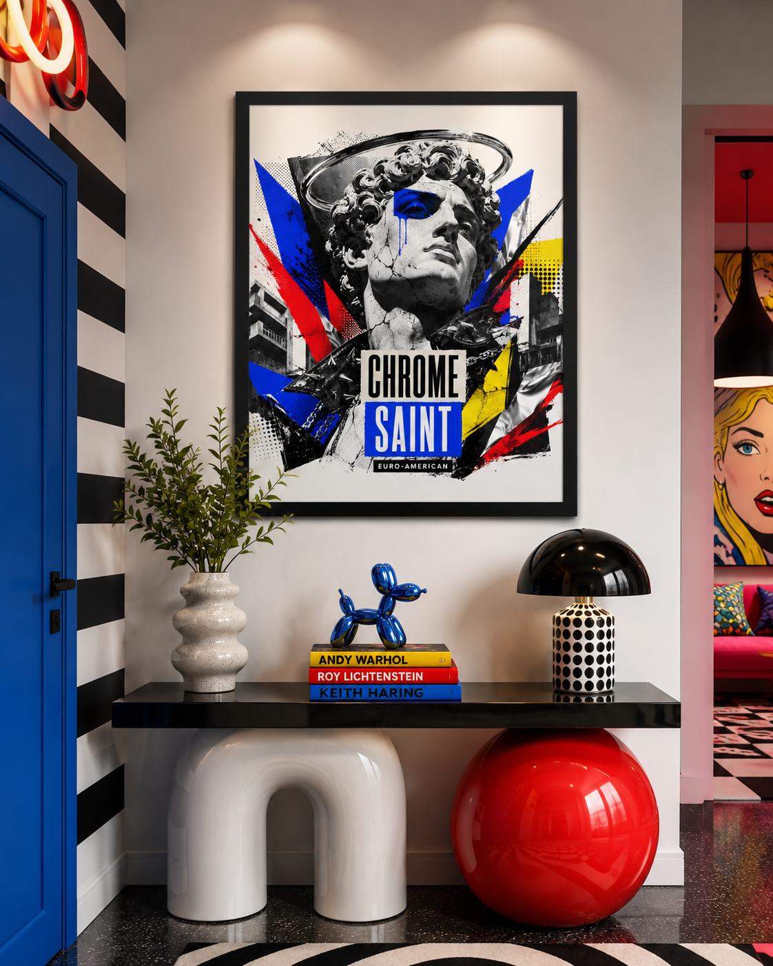 Chrome Saint – Affiche Pop Art Encadrée