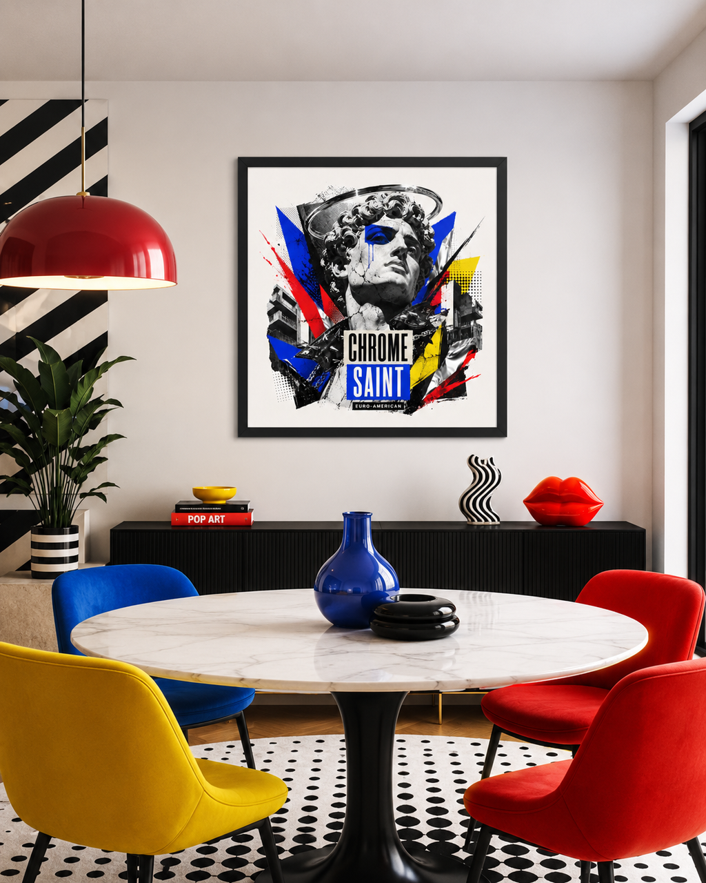 Chrome Saint – Affiche Pop Art Encadrée