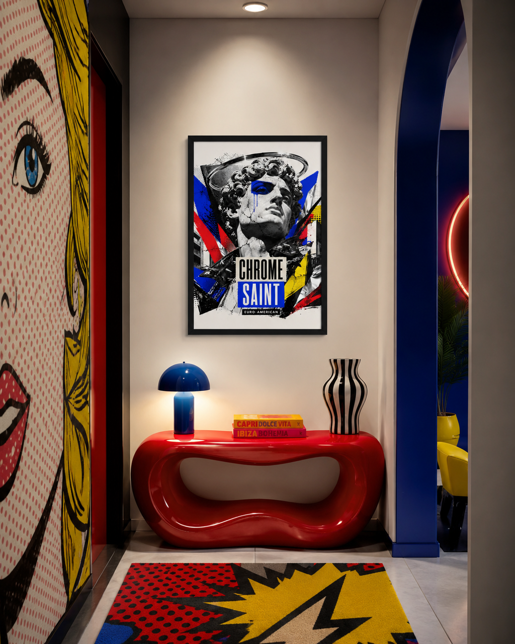 Chrome Saint – Affiche Pop Art Encadrée