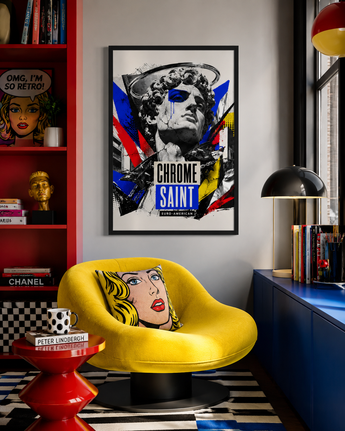 Chrome Saint – Affiche Pop Art Encadrée