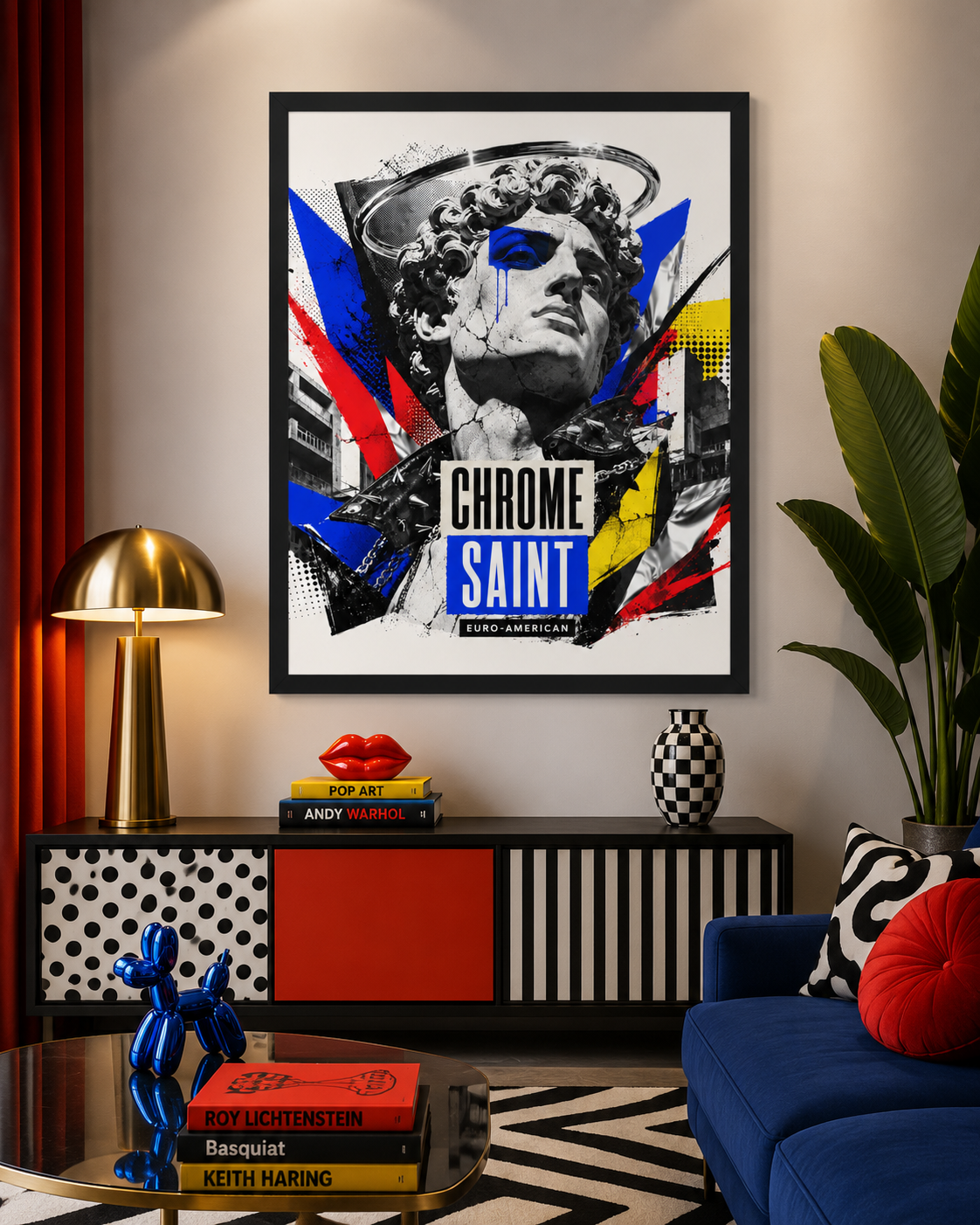 Chrome Saint – Affiche Pop Art Encadrée
