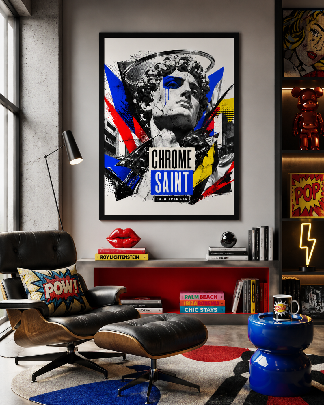 Chrome Saint – Affiche Pop Art Encadrée