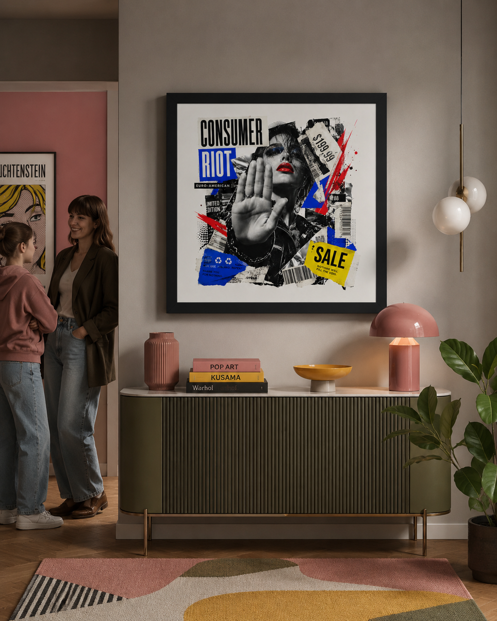 Tableau Pop Art Encadré « Consumer Riot »