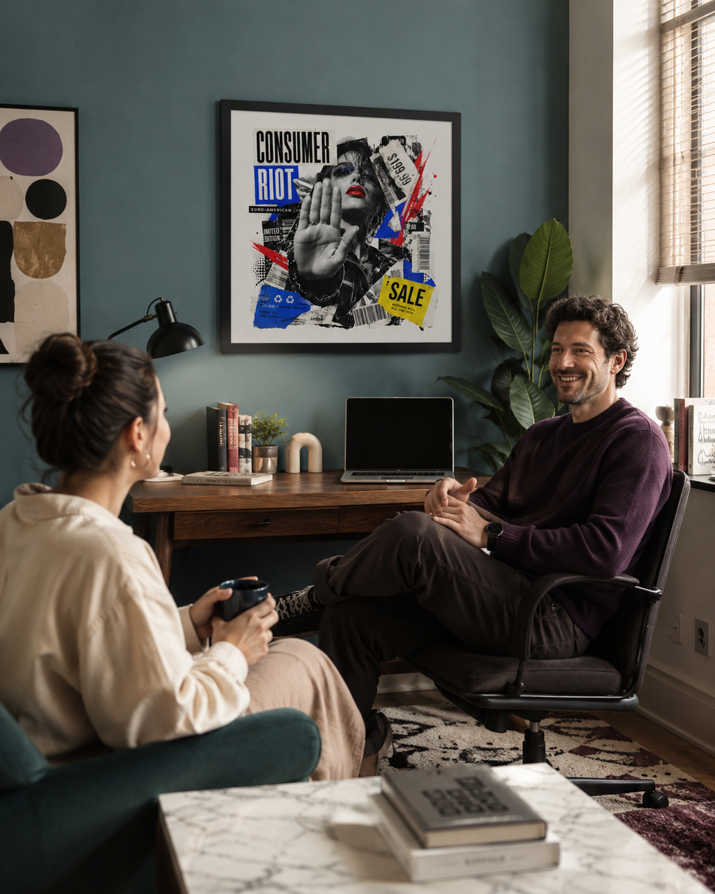 Tableau Pop Art Encadré « Consumer Riot »