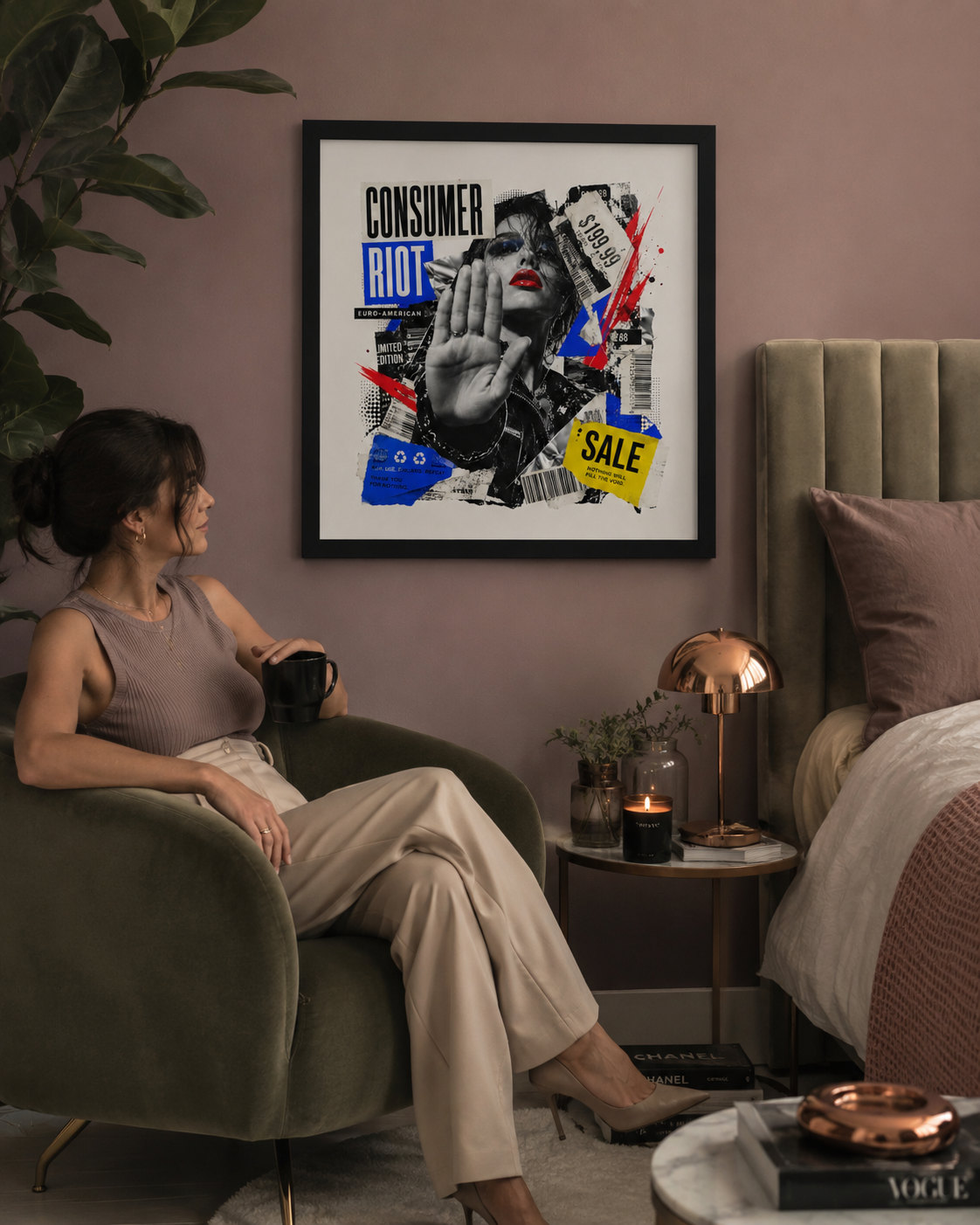 Tableau Pop Art Encadré « Consumer Riot »
