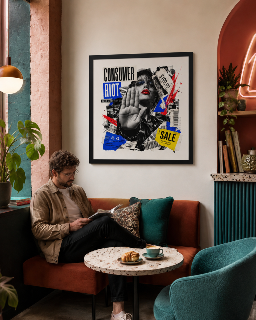 Tableau Pop Art Encadré « Consumer Riot »