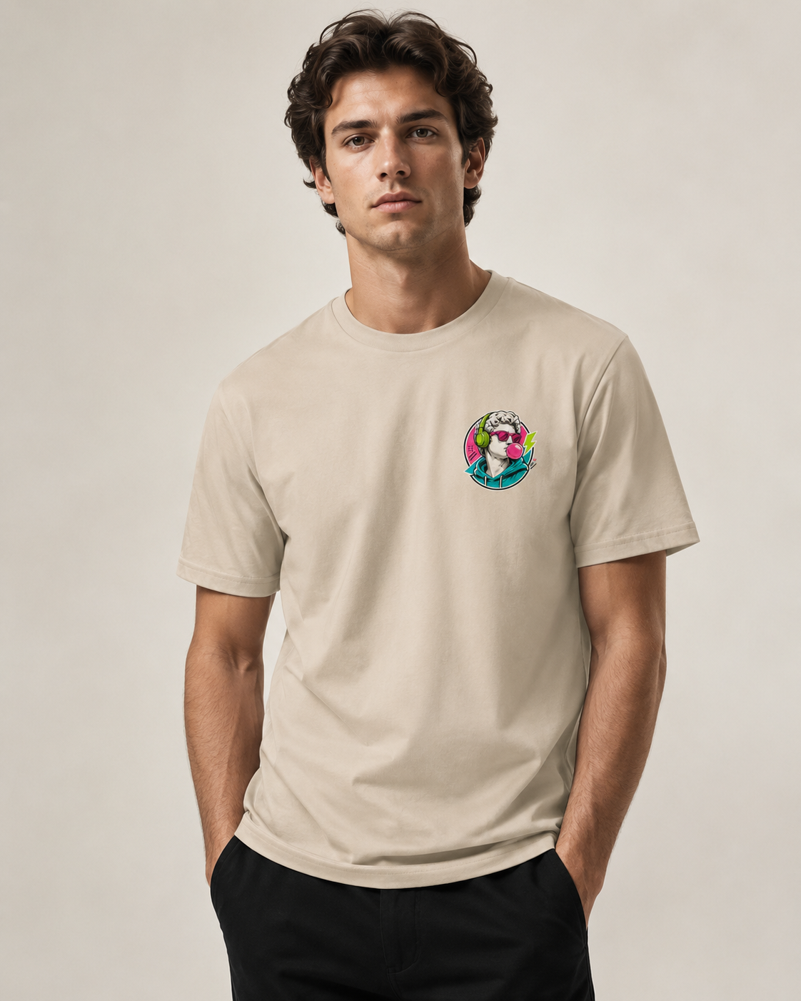 .T-shirt Pop Art “Statue Bubblegum”