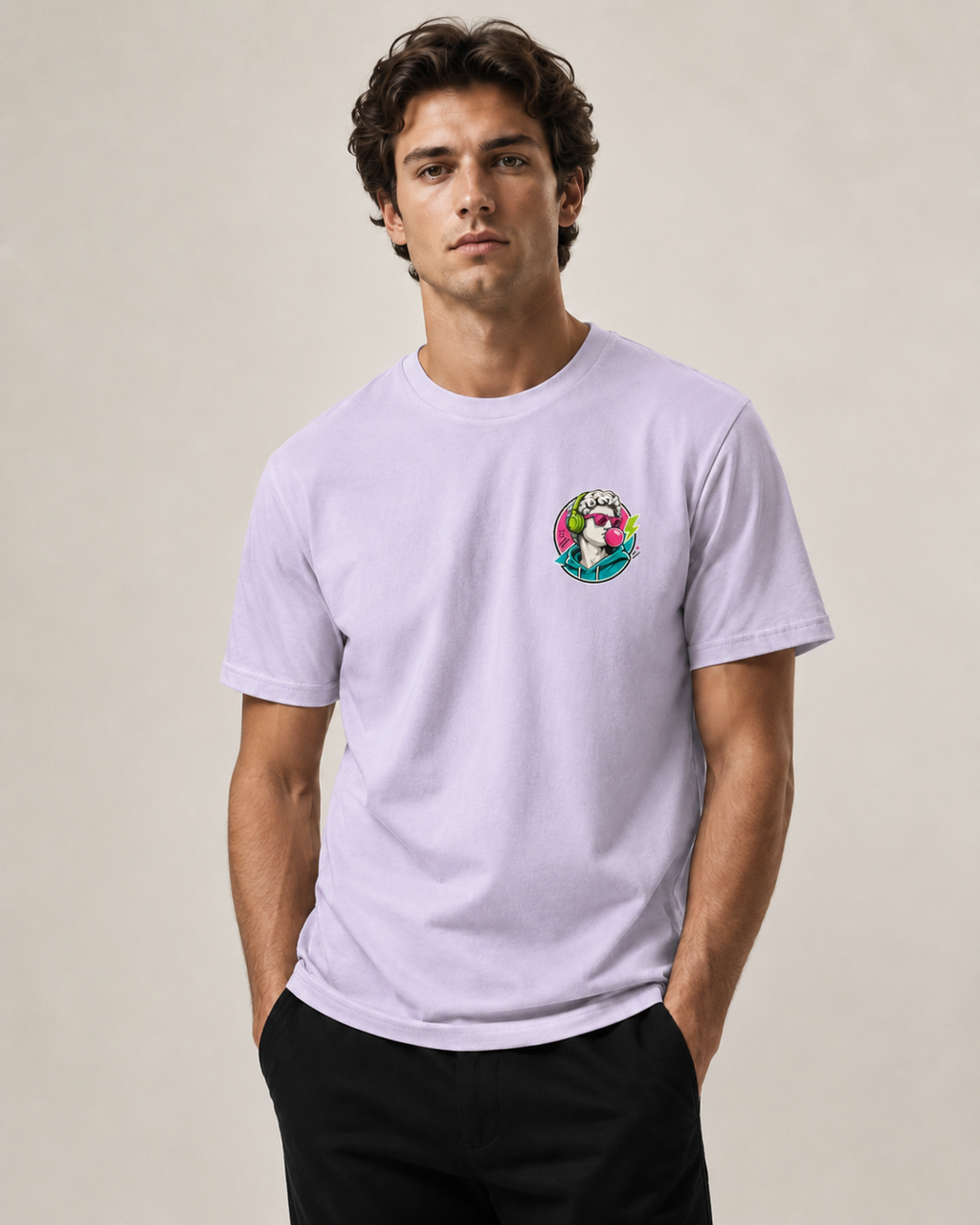 .T-shirt Pop Art “Statue Bubblegum”