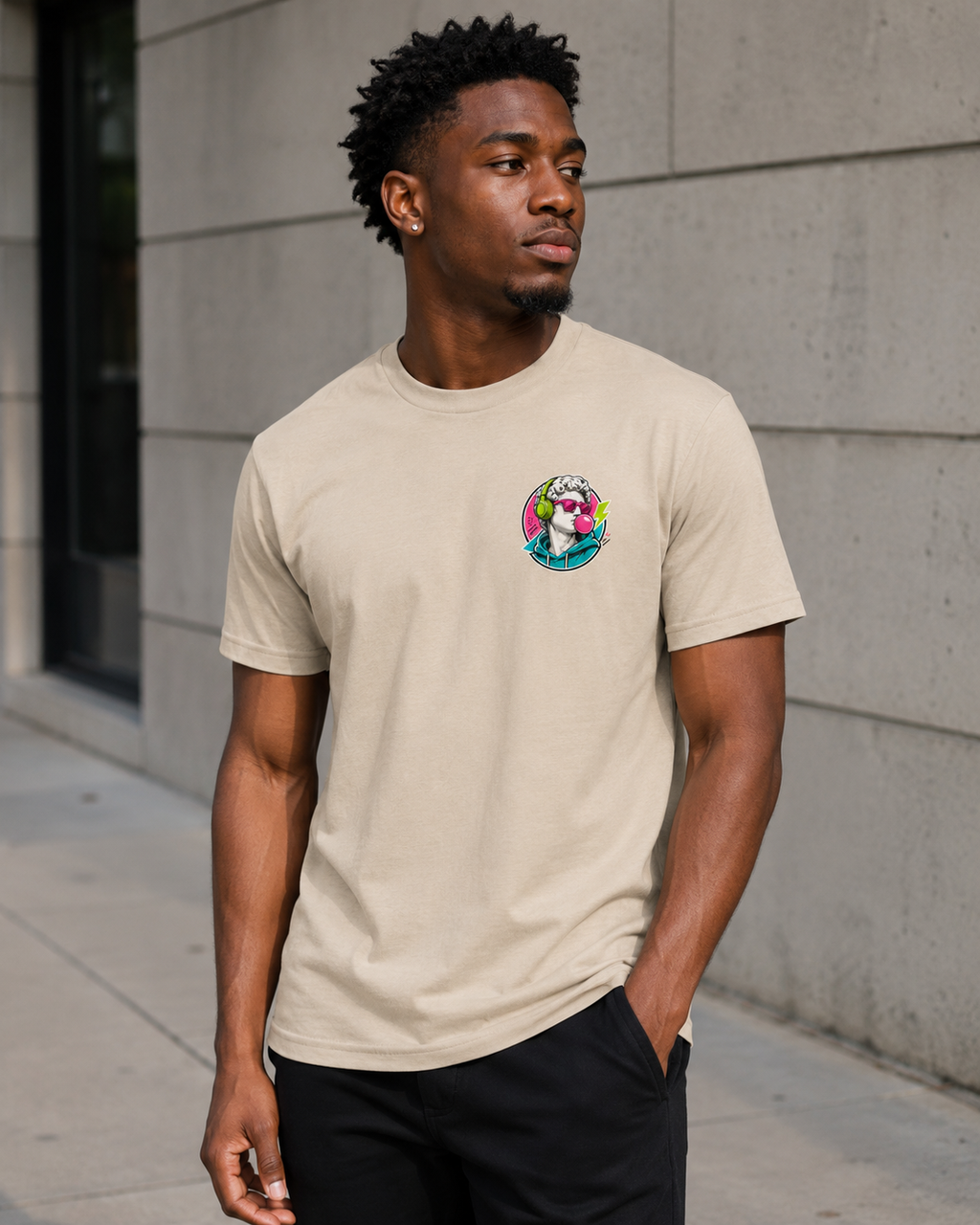 .T-shirt Pop Art “Statue Bubblegum”