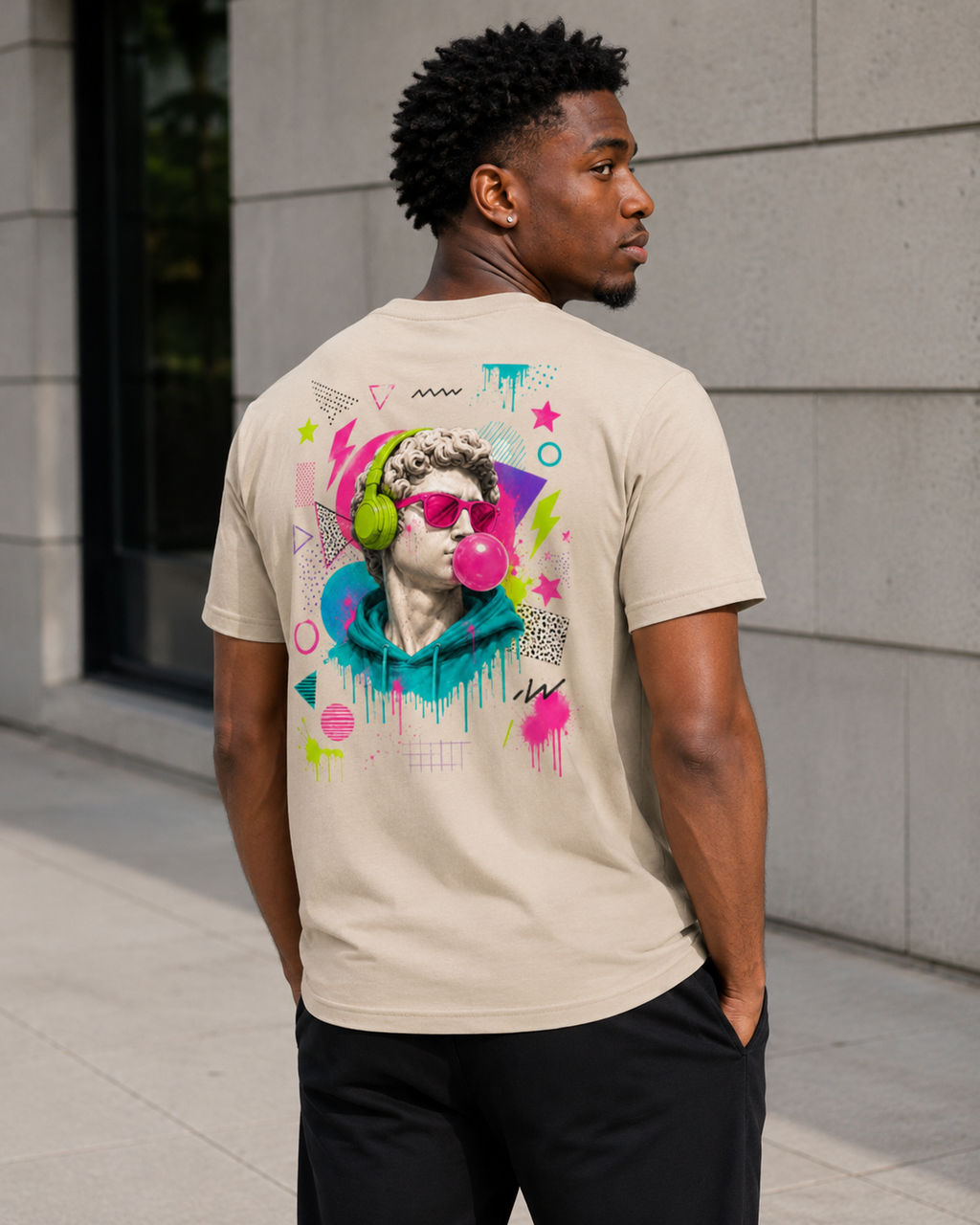 .T-shirt Pop Art “Statue Bubblegum”