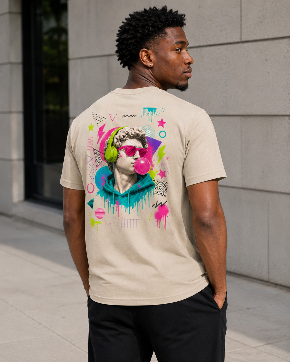 .T-shirt Pop Art “Statue Bubblegum”